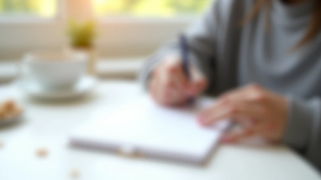 Hand schrijft dagelijkse uitgaven op in klein notitieboekje